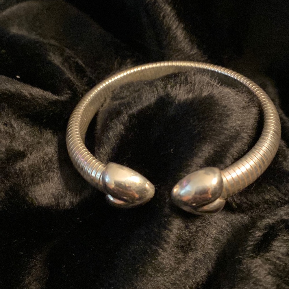 VINTAGE ESPO Joseph Esposito Ribbed Flex Torque Cuff Bracelet